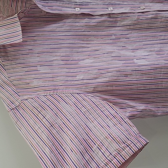 BUGATCHI Men's Shaped Fit Button Up Short Sleeve Shirt - Picture 4 of 5